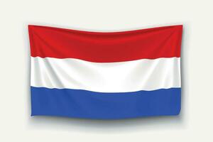 bandera de holanda vector