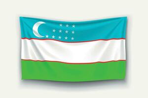 bandera de uzbekistan vector