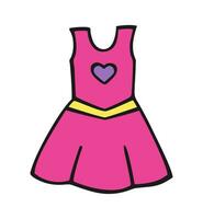 Color illustration of cute dress for girl. vector