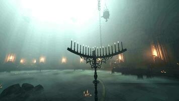 cativante gótico santuário iluminado tremeluzente velas video