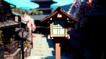Koyto tempel in esdoorn- seizoen en wolk video