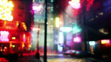 bokeh city lights blurred background effect video