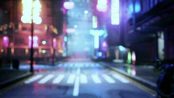 bokeh city lights blurred background effect video