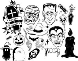 Halloween Horror Movies Pack vector