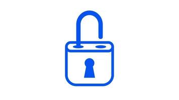 Padlock open close Concept business security, Cyber security concept. Padlock Symbol, Key Lock Digital data protection animation videos