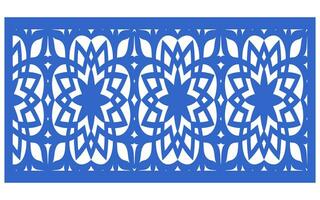 Decorative floral patterns, geometric template for cnc laser cutting vector