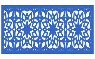 Decorative floral patterns, geometric template for cnc laser cutting vector