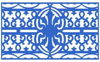 Decorative floral patterns, geometric template for cnc laser cutting vector