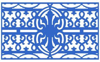 Decorative floral patterns, geometric template for cnc laser cutting vector