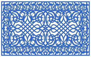 Decorative floral patterns, geometric template for cnc laser cutting vector