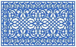 Decorative floral patterns, geometric template for cnc laser cutting vector