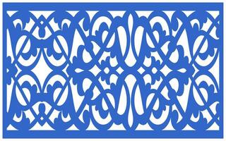 Decorative floral patterns, geometric template for cnc laser cutting vector