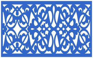 Decorative floral patterns, geometric template for cnc laser cutting vector