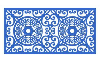 Decorative floral patterns, geometric template for cnc laser cutting vector