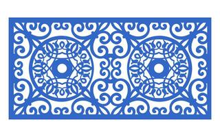 Decorative floral patterns, geometric template for cnc laser cutting vector