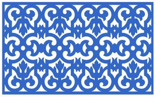 Decorative floral patterns, geometric template for cnc laser cutting vector