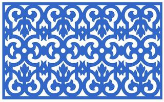 Decorative floral patterns, geometric template for cnc laser cutting vector