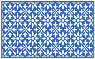 Decorative floral patterns, geometric template for cnc laser cutting vector