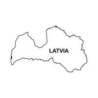 Latvia map icon vector