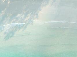 Aerial drone view of beautiful beach with turquoise sea water of Gulf of Thailand. Kood island, Thailand photo