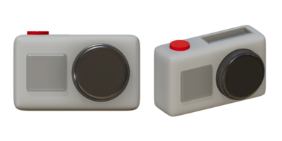 3D rendering of action camera in minimal style png