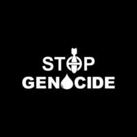 Stop Genocide Sign, can use for Poster Design, Banner, Sticker, T-Shirt, Website, Art Illustration, News Illustration or for Graphic Design Element. Vector Illustration