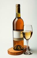 ai generado botella de rojo vino, élite delicioso vino, aislado antecedentes - ai generado imagen foto