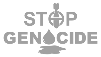 Stop Genocide Sign, can use for Poster Design, Banner, Sticker, T-Shirt, Website, Art Illustration, News Illustration or for Graphic Design Element. Format PNG