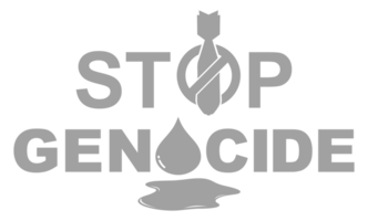 Stop Genocide Sign, can use for Poster Design, Banner, Sticker, T-Shirt, Website, Art Illustration, News Illustration or for Graphic Design Element. Format PNG