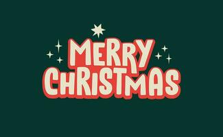 Merry christmas lettering design. vector