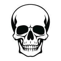 A black Silhouette skull vector. vector