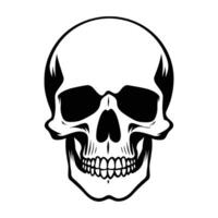 A black Silhouette skull vector. vector