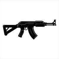 A black Silhouette gun vector. vector