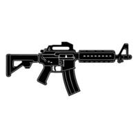 A black Silhouette gun vector. vector