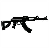 A black Silhouette gun vector. vector