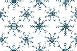 Seamless pattern of figured snowflakes in trendy blue. Design for Christmas or New Year backdrop vector