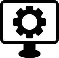 Gear setting symbol icon vector image. Illustration of the industrial wheel mechine mechanism design image