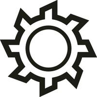 Gear setting symbol icon vector image. Illustration of the industrial wheel mechine mechanism design image