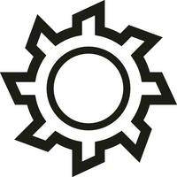 Gear setting symbol icon vector image. Illustration of the industrial wheel mechine mechanism design image