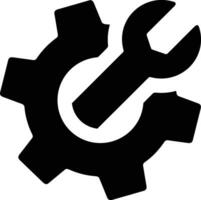 Gear setting symbol icon vector image. Illustration of the industrial wheel mechine mechanism design image