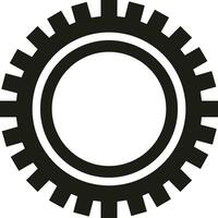 Gear setting symbol icon vector image. Illustration of the industrial wheel mechine mechanism design image