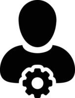 Gear setting symbol icon vector image. Illustration of the industrial wheel mechine mechanism design image