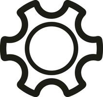 Gear setting symbol icon vector image. Illustration of the industrial wheel mechine mechanism design image