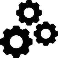 Gear setting symbol icon vector image. Illustration of the industrial wheel mechine mechanism design image