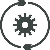 Gear setting symbol icon vector image. Illustration of the industrial wheel mechine mechanism design image