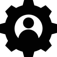 Gear setting symbol icon vector image. Illustration of the industrial wheel mechine mechanism design image