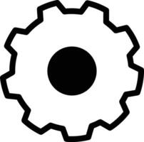 Gear setting symbol icon vector image. Illustration of the industrial wheel mechine mechanism design image