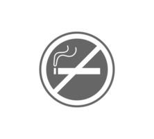 No smoking logo. Forbidden sign icon. Flat design style. Vector Illustration