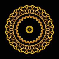 Elegant vintage vector ornament in classic style. Abstract traditional round golden pattern with oriental elements. Classic vintage pattern