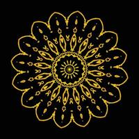 Elegant vintage vector ornament in classic style. Abstract traditional round golden pattern with oriental elements. Classic vintage pattern
